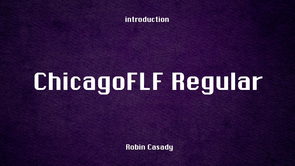 ChicagoFLF Regular Font Sample Image 1