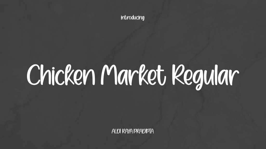 Chicken Market Regular Images d’exemples de polices  1