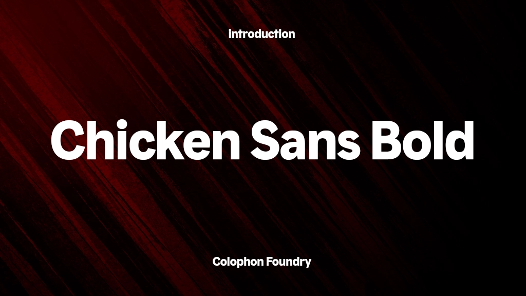 Chicken Sans Bold Font Sample Image 1