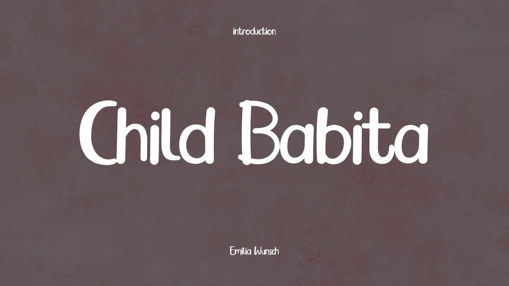 Child Babita Images d’exemples de polices  1