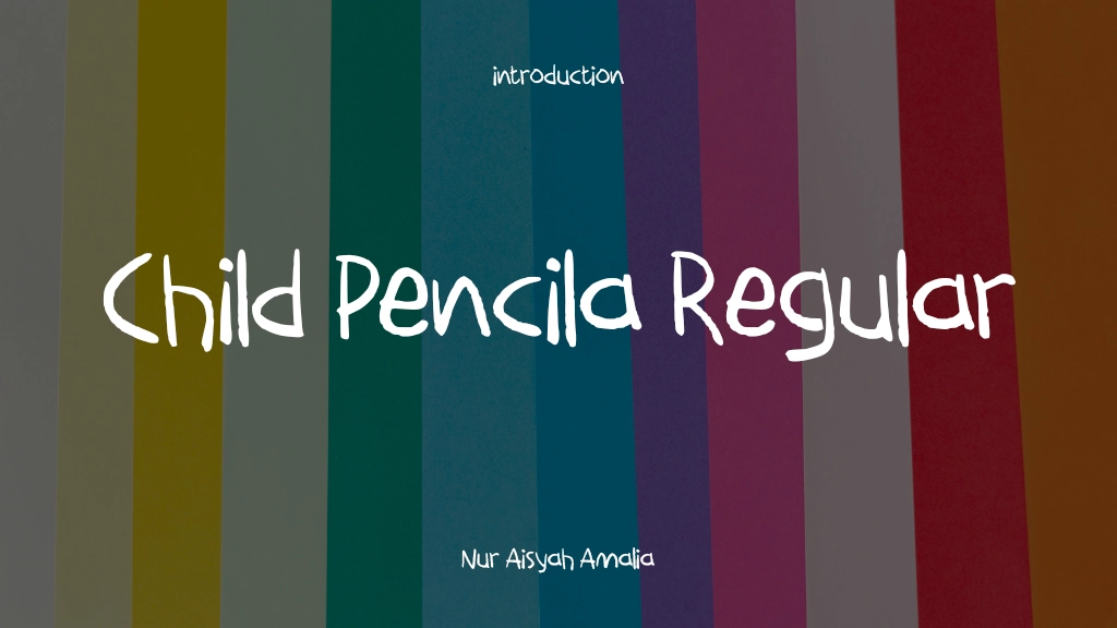 Child Pencila Regular Font Sample Images  1