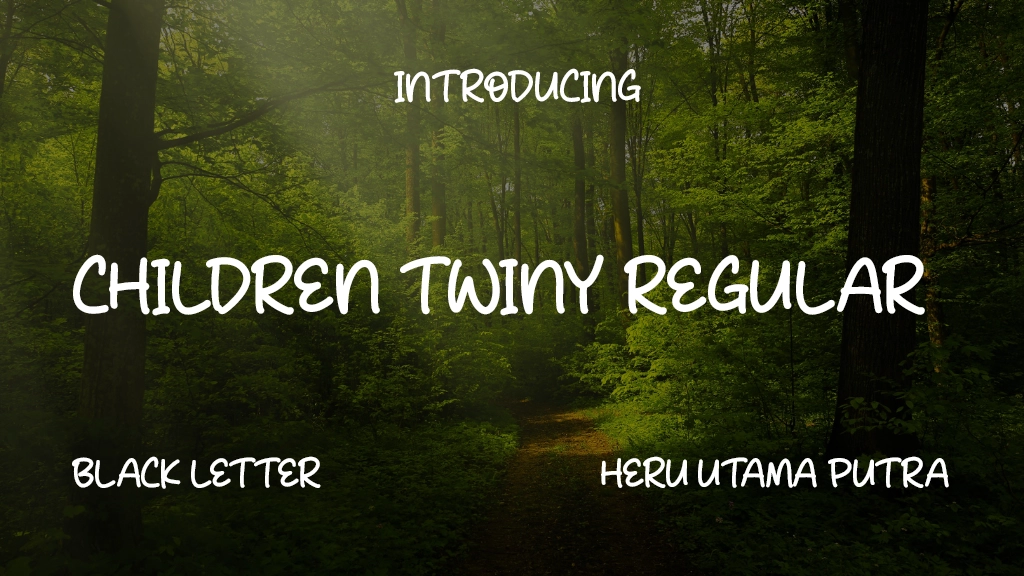 Children Twiny Regular Font Sample Image 1