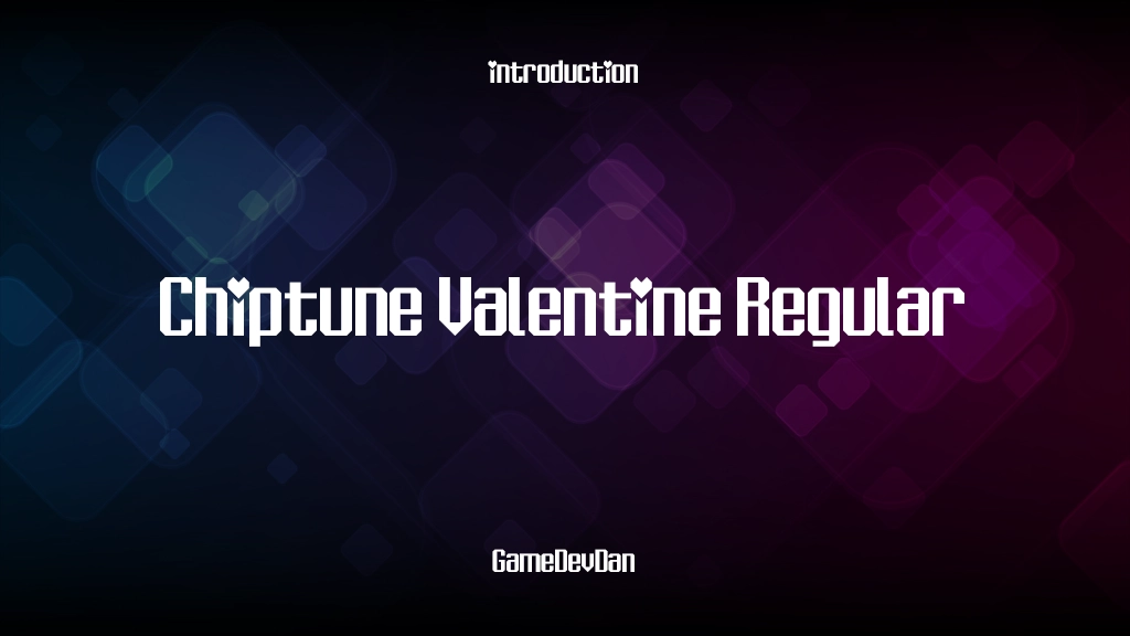 Chiptune Valentine Regular Imágenes de muestra de fuentes  1