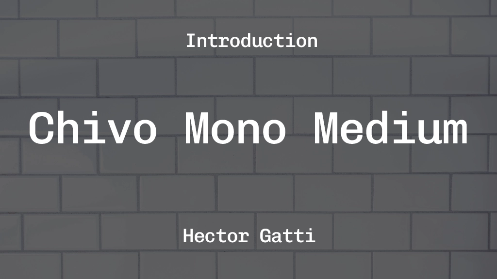 Chivo Mono Medium Font Sample Images  1