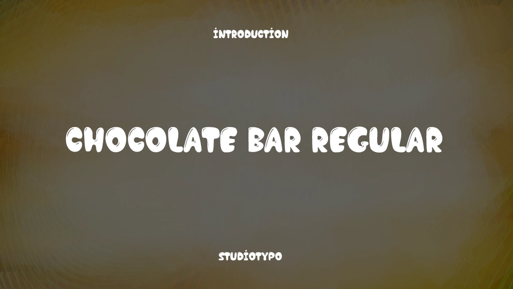 Chocolate Bar Regular Font Sample Images  2