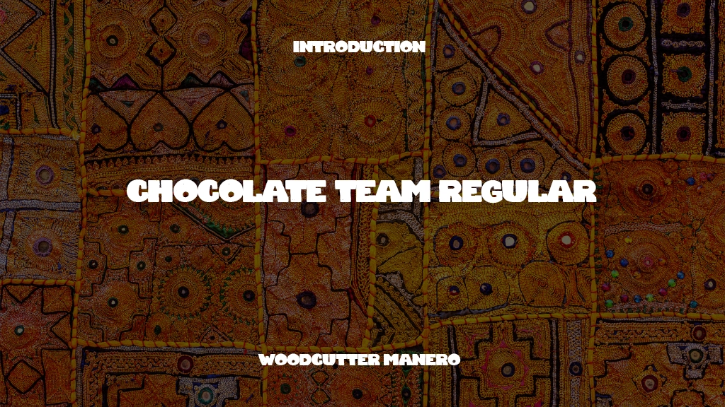 Chocolate Team Regular Font Sample Images  1