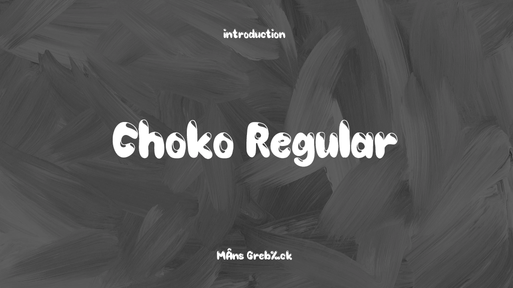 Choko Regular Font Sample Image 1