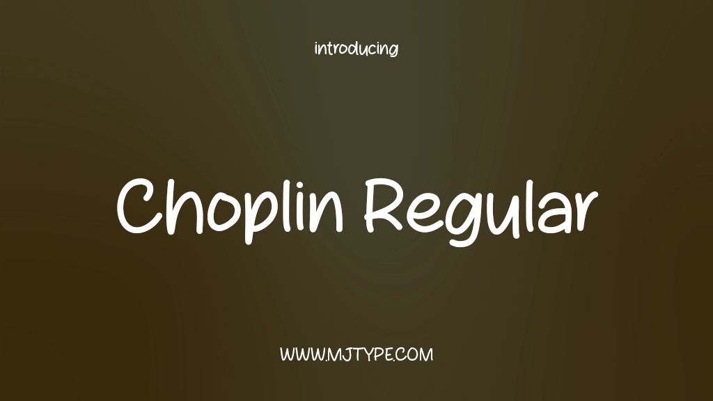 Choplin Regular フォントサンプル画像  1