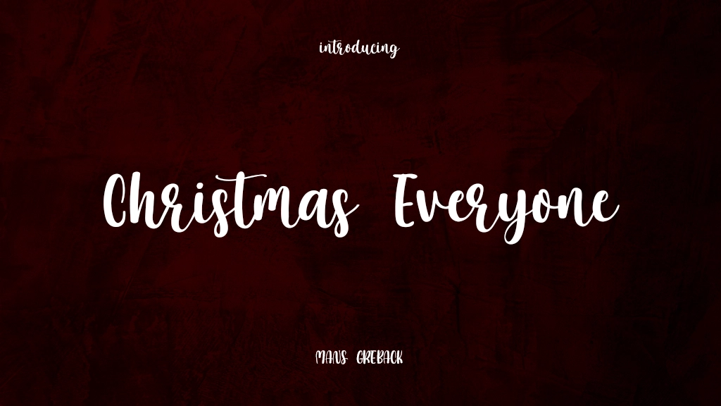 Christmas Everyone Font Sample Images  1