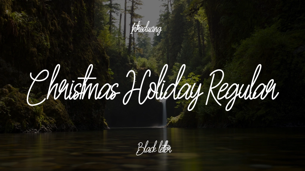 Christmas Holiday Regular Font Sample Image 1