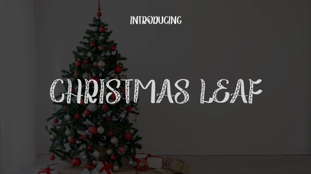 Christmas Leaf Font Sample Images  1