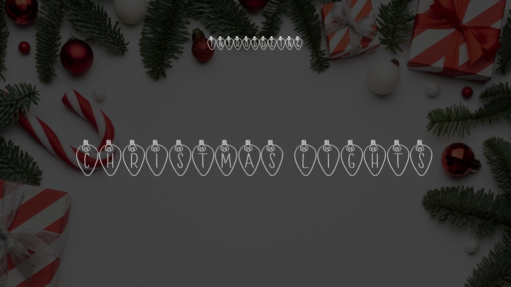 Christmas Lights Font Sample Images  1