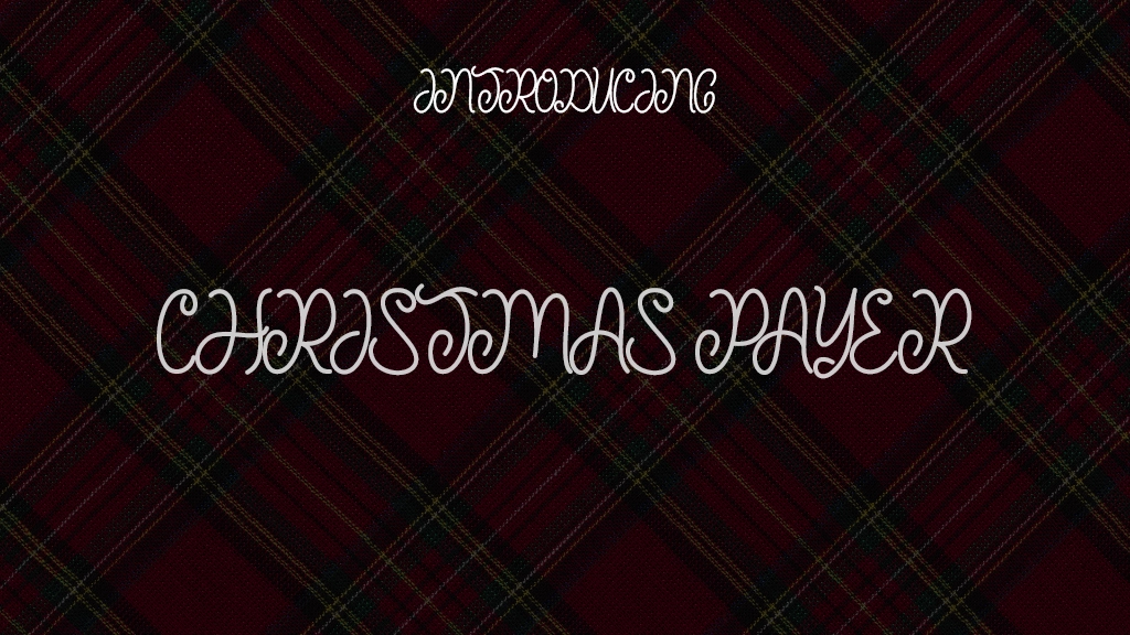 Christmas Payer Font Sample Images  1