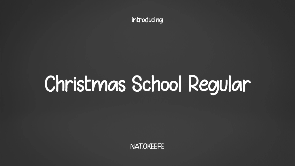 Christmas School Regular Beispielbilder für Schriftarten  1