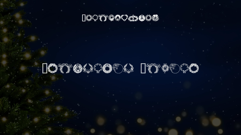 Christmas Wreath Font Sample Images  1