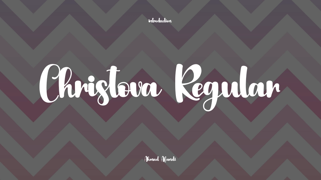 Christova - Personal Use Regular Font Sample Image 1