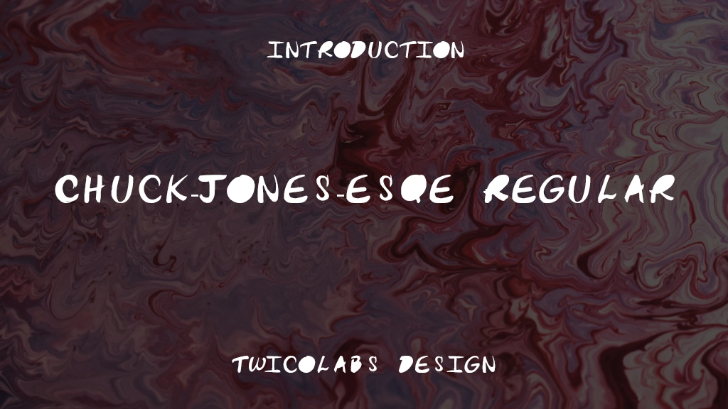 Chuck-Jones-esqe Regular Font Sample Image 1