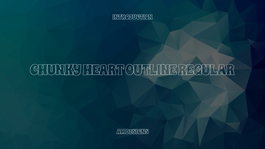 CHUNKY HEART OUTLINE Regular Font Sample Images  1