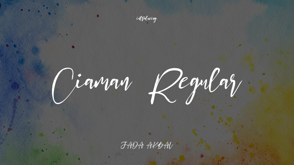 Ciaman Regular Font Sample Images  1