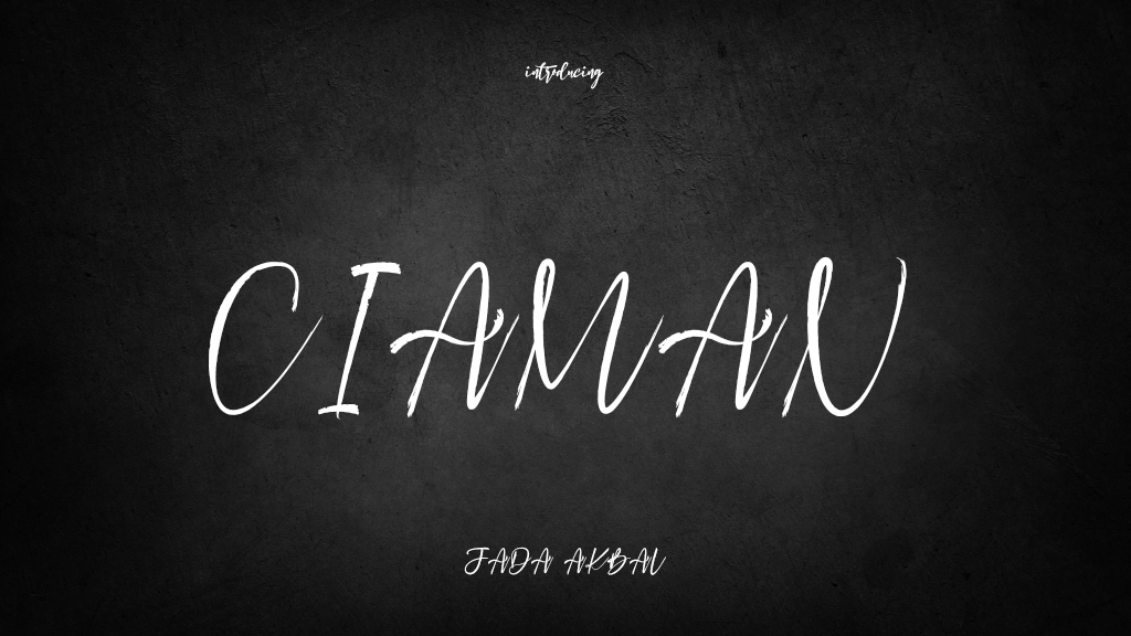 CIAMAN Font Sample Images  1