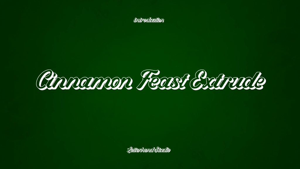 Cinnamon Feast Extrude 글꼴 샘플 이미지  1