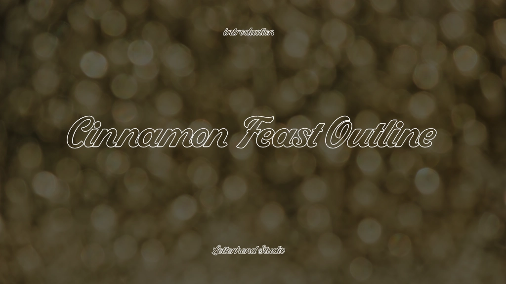 Cinnamon Feast Outline 글꼴 샘플 이미지  1