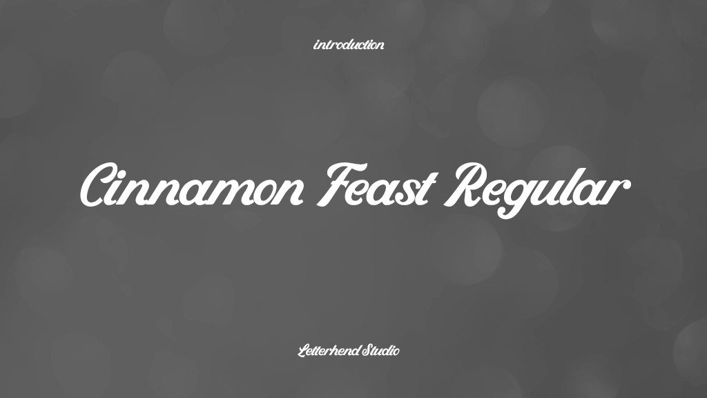 Cinnamon Feast Regular 글꼴 샘플 이미지  1