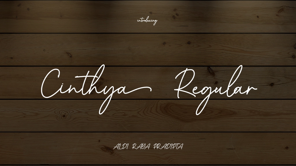 Cinthya Regular Font Sample Images  1