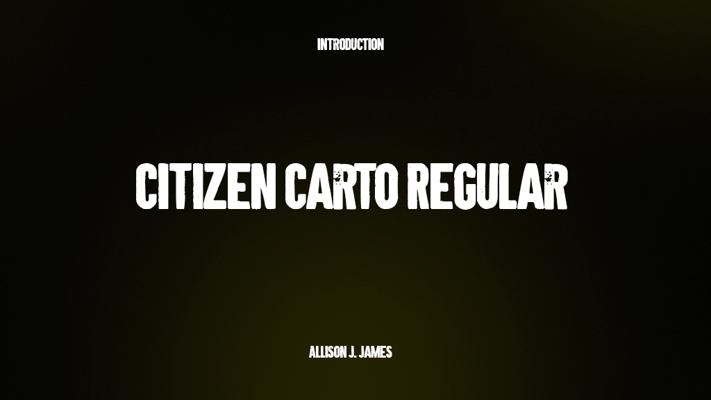 Citizen Carto Regular Font Sample Images  1