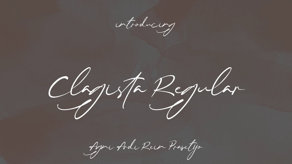 Clagista Regular Font Sample Images  1