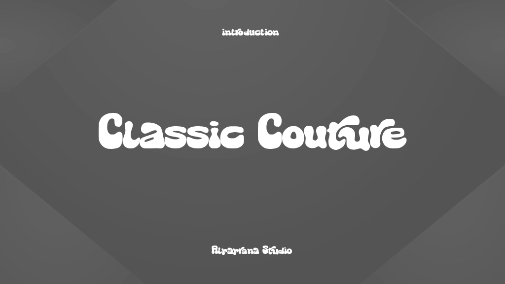 Classic Couture Font Sample Image 1