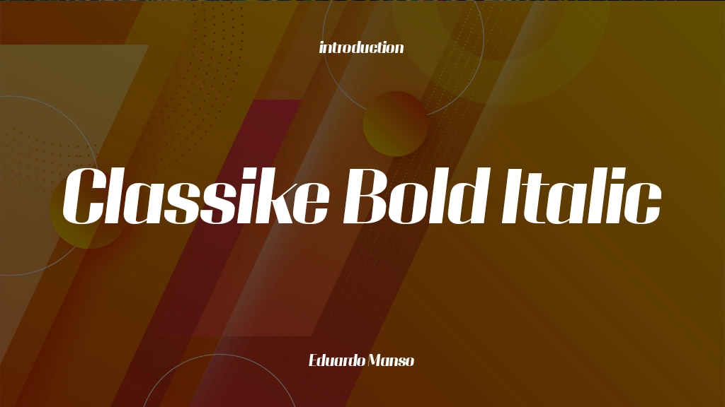 Classike TRIAL Bold Italic 字体样本图像  1