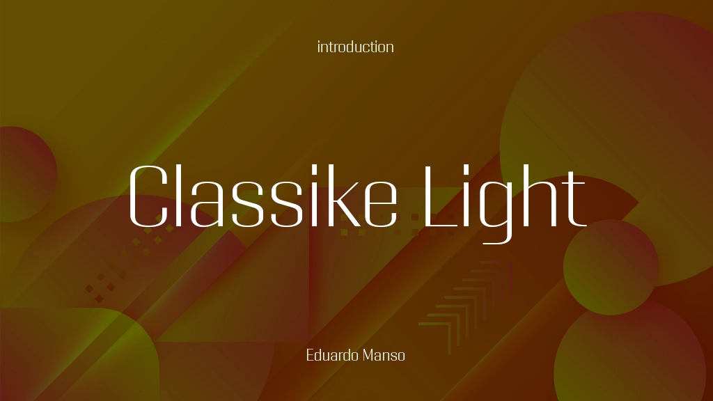 Classike TRIAL Light Font Sample Image 1