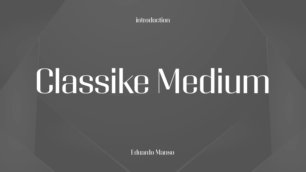 Classike TRIAL Medium Font Sample Image 1