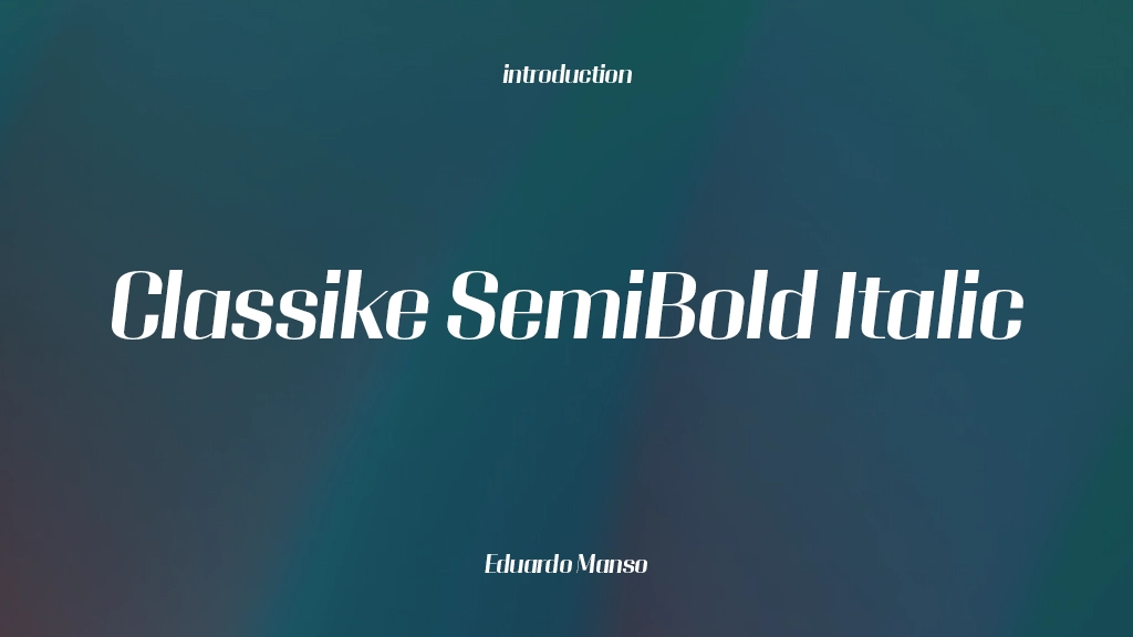 Classike TRIAL SemiBold Italic Font Sample Images  1