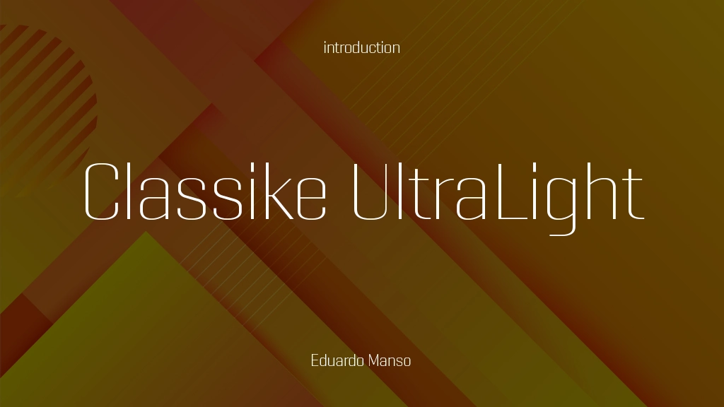 Classike TRIAL UltraLight Font Sample Image 1