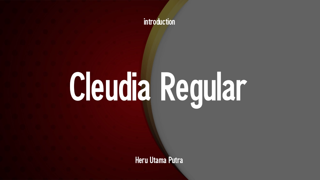 Cleudia Regular Font Sample Images  1