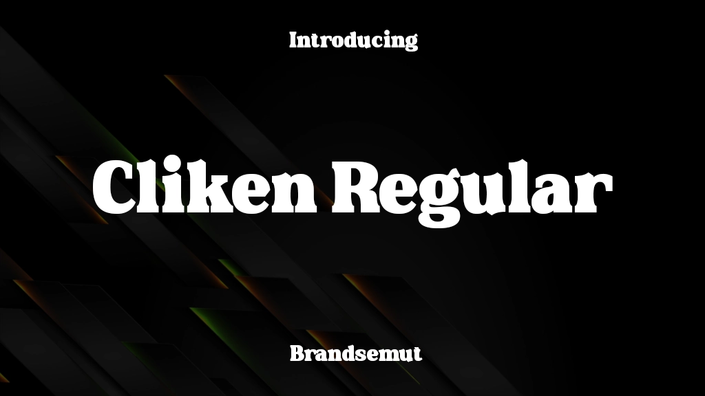 Cliken Regular Font Sample Images  1