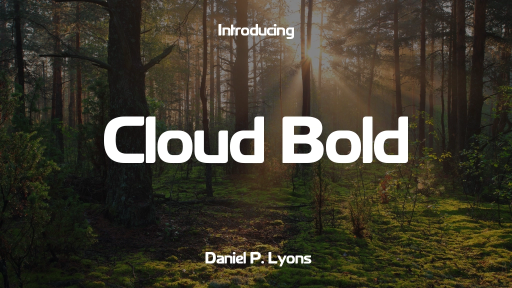 Cloud Bold Immagini di esempio dei caratteri  1