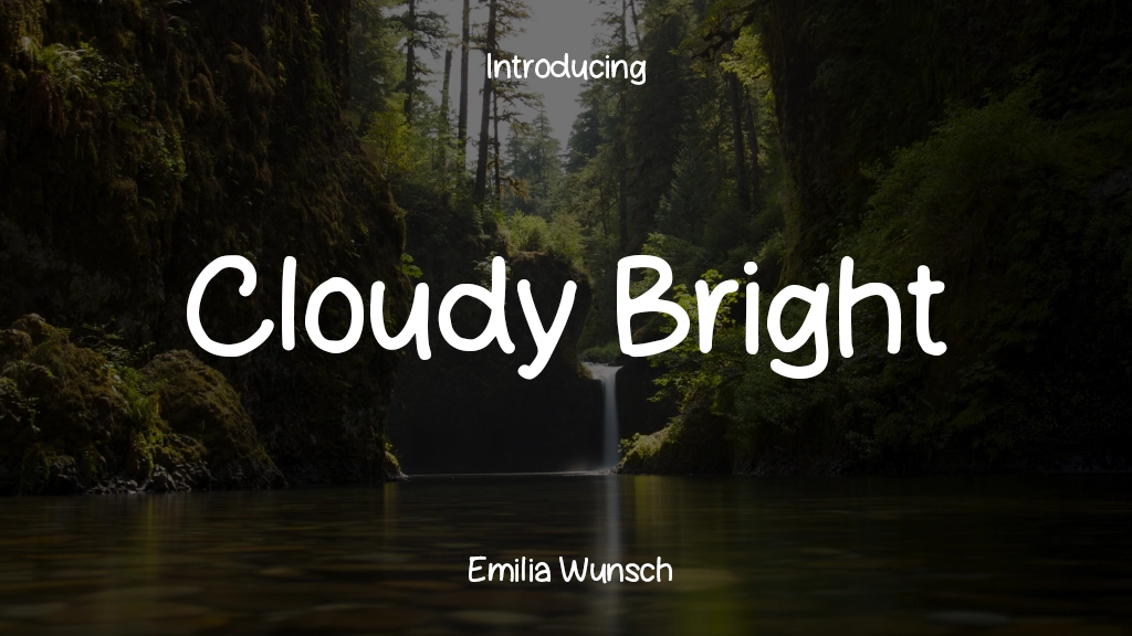 Cloudy Bright Font Sample Images  1