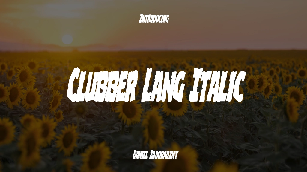 Clubber Lang Regular Font Sample Images  1