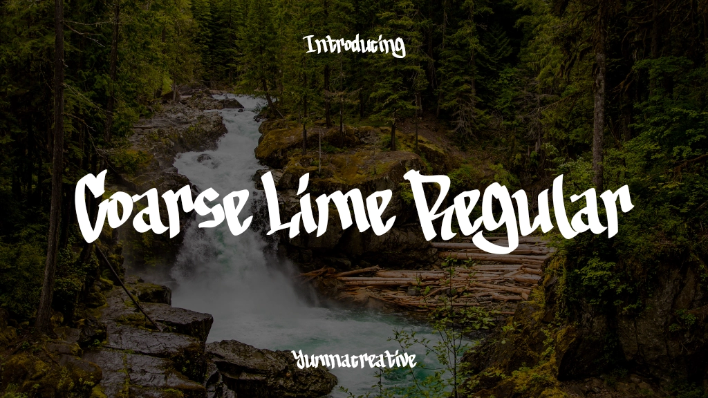 Coarse Lime Regular Font Sample Image 1