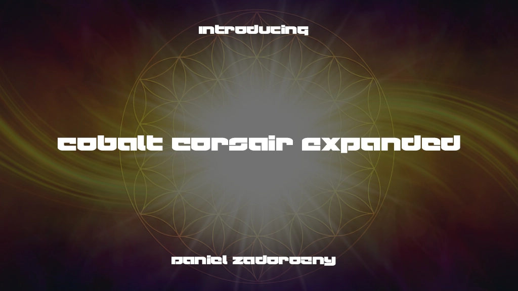 Cobalt Corsair Expanded Expanded Font Sample Image 1