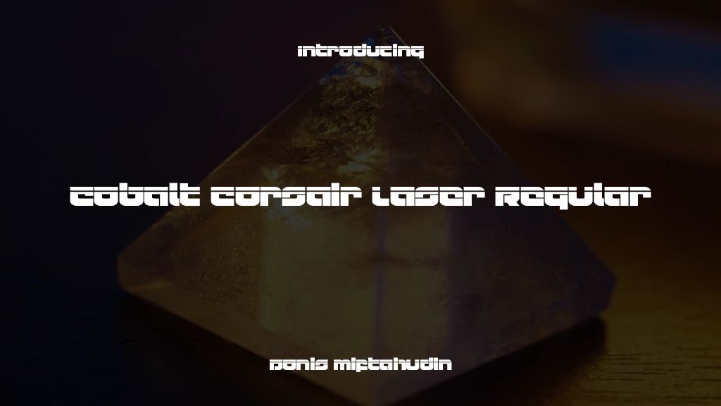 Cobalt Corsair Laser Regular Immagini di esempio dei caratteri  1