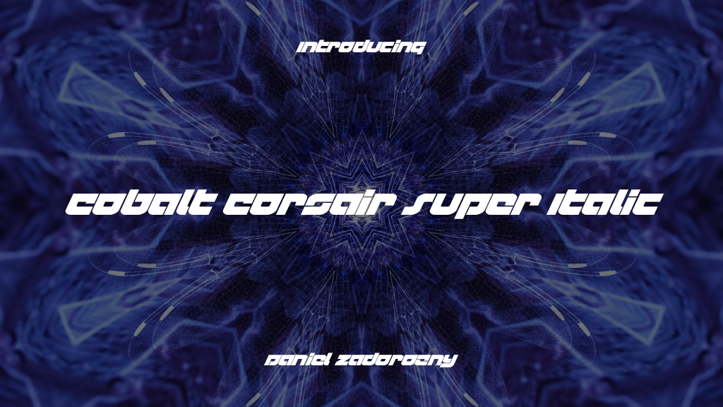 Cobalt Corsair Super Italic Font Sample Images  1