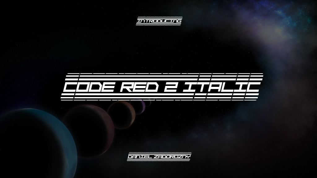 Code Red 2 Italic Italic Immagini di esempio dei caratteri  1