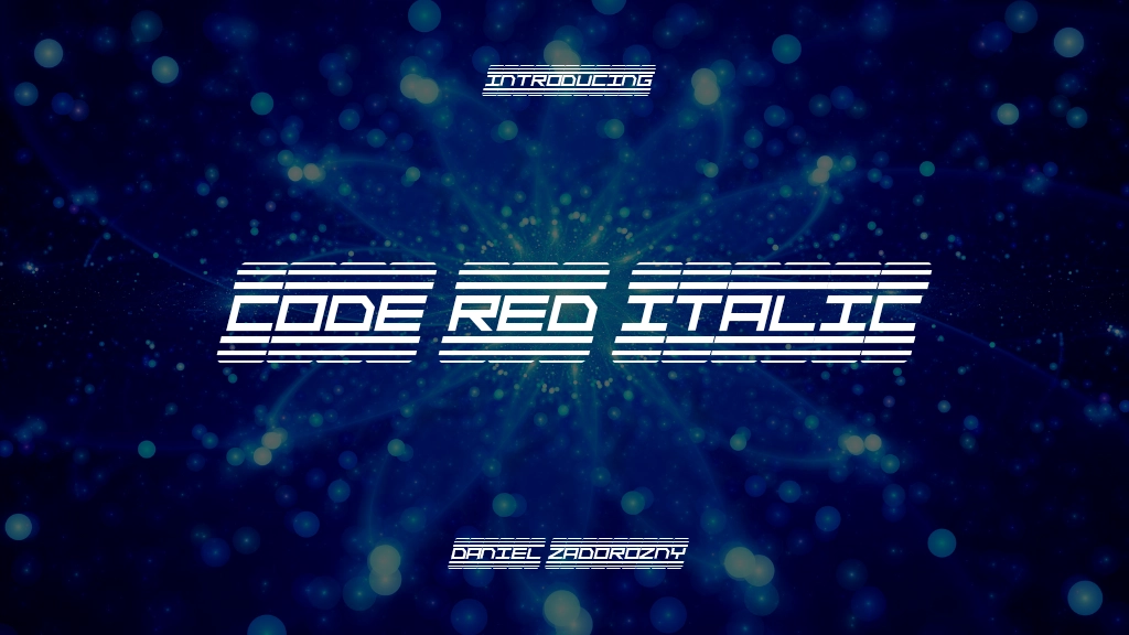 Code Red Italic Italic Imagens de amostra de fonte  1