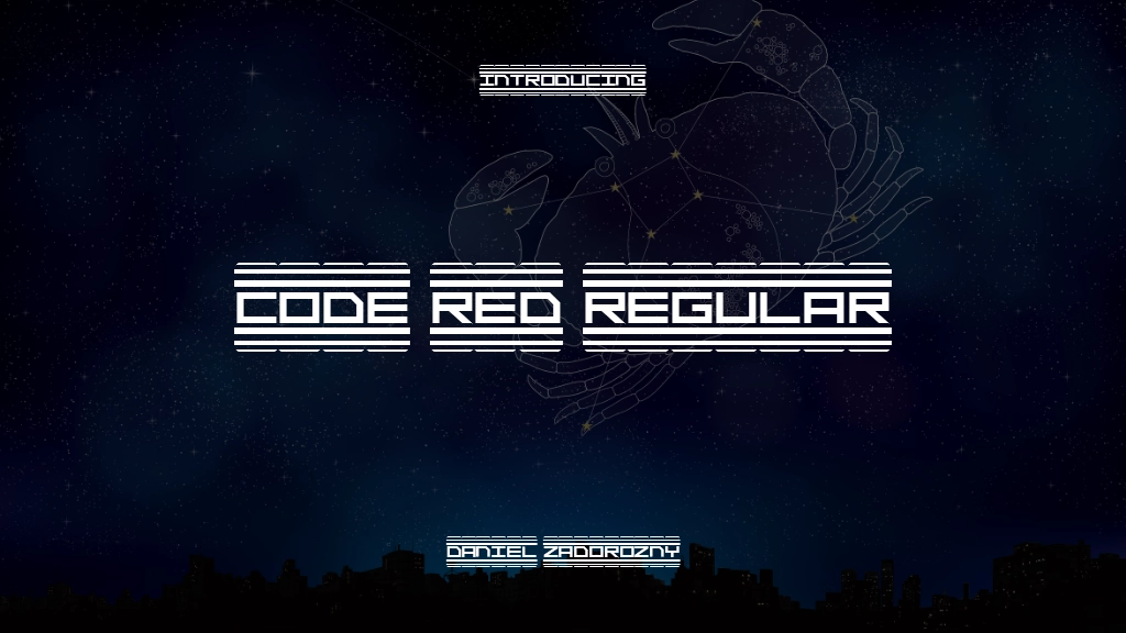 Code Red Regular 글꼴 샘플 이미지  1