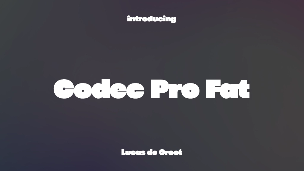 Codec Pro Fat Font Sample Images  1