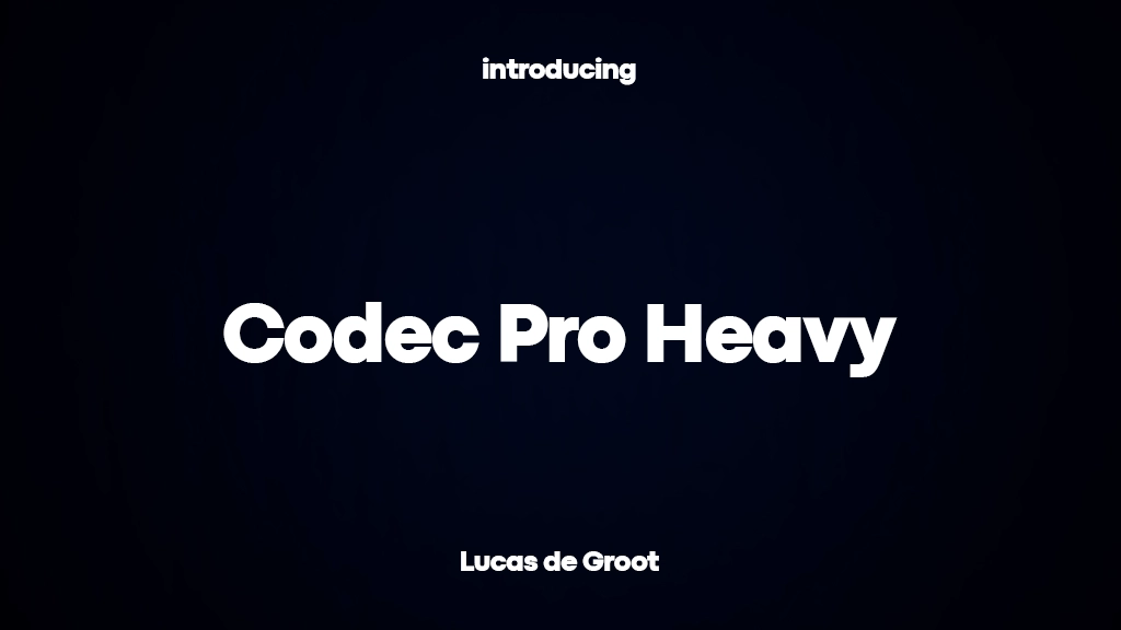 Codec Pro Heavy Font Sample Images  1